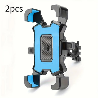 2PCS 360° Rotatable &amp; Adjustable Bike/Motorcycle Phone Mount - Shockproof, Anti-Slip Holder For phone, - Durable Abs Material