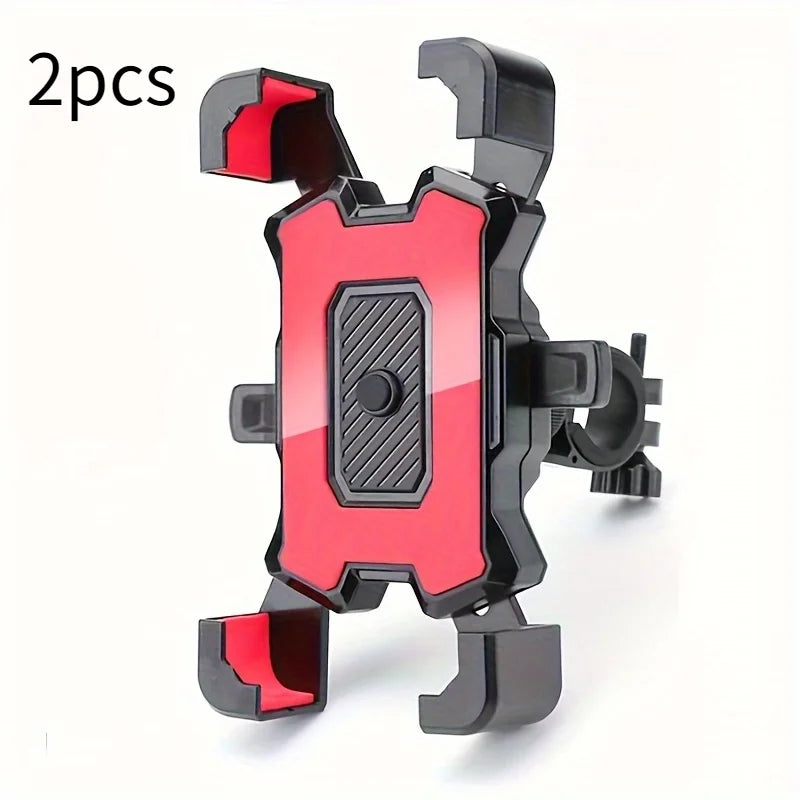 2PCS 360° Rotatable &amp; Adjustable Bike/Motorcycle Phone Mount - Shockproof, Anti-Slip Holder For phone, - Durable Abs Material
