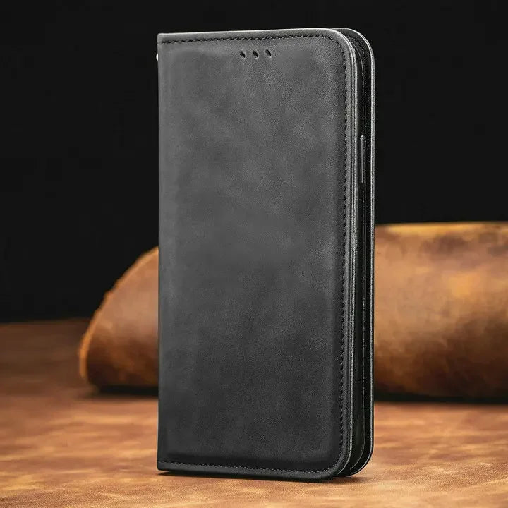 Luxury PU Leather Wallet Case – Magnetic, Shockproof &amp; 360° Full Protection