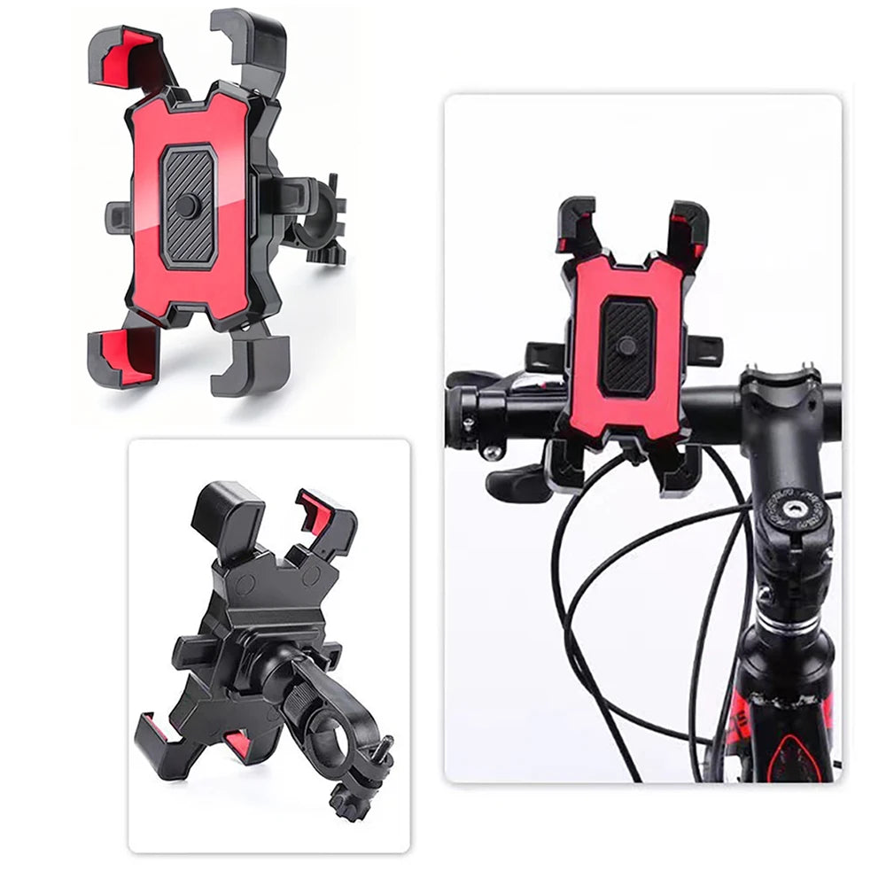 2PCS 360° Rotatable &amp; Adjustable Bike/Motorcycle Phone Mount - Shockproof, Anti-Slip Holder For phone, - Durable Abs Material