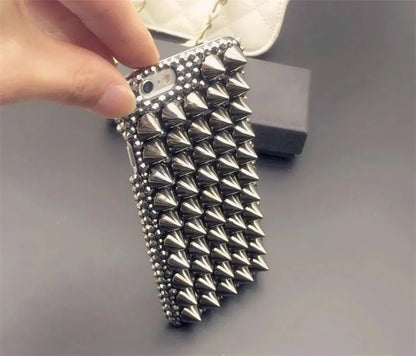 Handcrafted Punk Diamond Rivet Case | Unique iPhone Cover