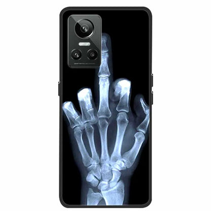 Cartoon &amp; Floral Soft Silicone Case for Realme GT Neo 3 – Shockproof Black Cover