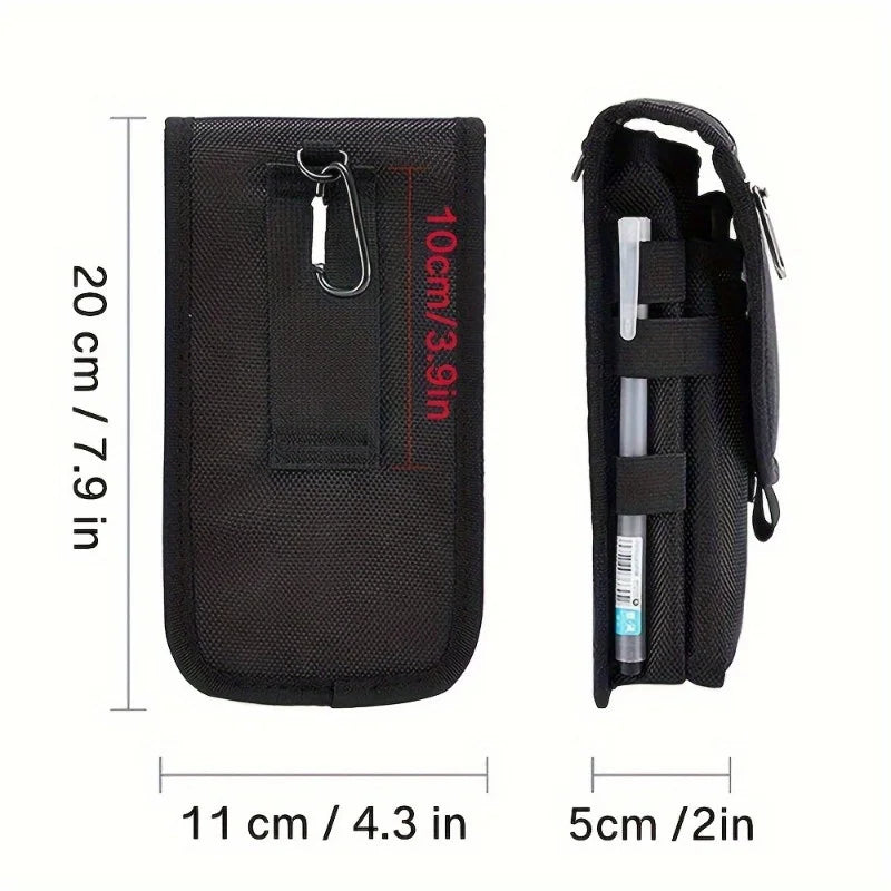 6.3 Inch Multi-Functional Mobile Phone Bag Oxford Fabric Pocket Cell Phone Belt Pouch Case Men&
