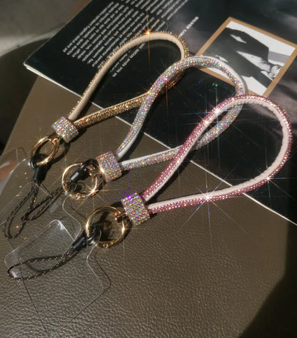 Mobile Phone Lanyard Wrist Chain Luxury Rhinestone Lanyard High-end Short Diamond-encrusted Bracelet Antiloss Reinforced Lanyard