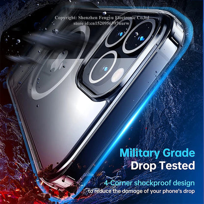 MagSafe Shockproof iPhone Case with 3-Way Kickstand – Full Protection &amp; Magnetic Compatibility (iPhone 11 / 12 / 13 / 14 Series)