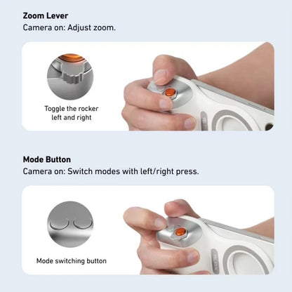 TELESIN Magnetic Phone Camera Handle Grip with Wireless Remote Control – For Action Cameras &amp; Smartphones