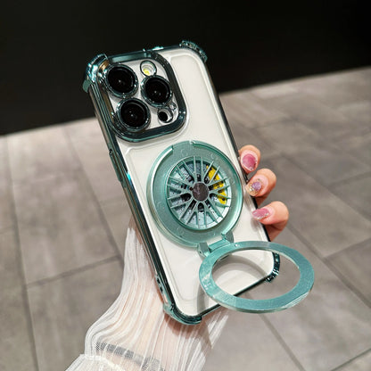 Luxury Magnetic Shockproof Armor Case with Camera Protection &amp; Kickstand for iPhone 16/15/14/13/12/11/X Series