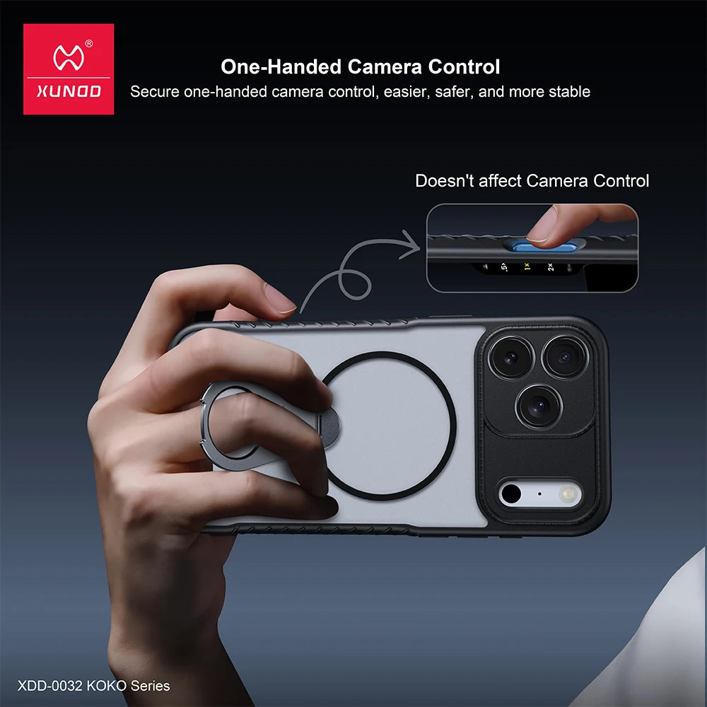 XUNDD Magnetic Shockproof Kickstand Case – Strong Grip &amp; Full Camera Protection