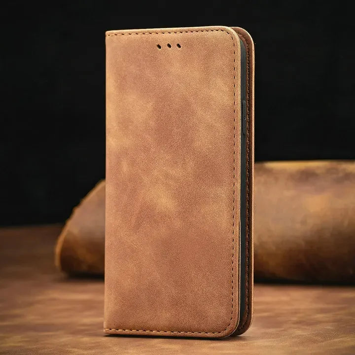 Luxury PU Leather Wallet Case – Magnetic, Shockproof &amp; 360° Full Protection