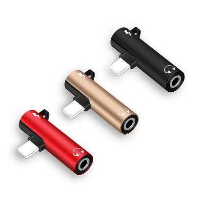 GOLDFOX 2-in-1 Lightning to 3.5mm AUX &amp; Charging Adapter | Audio + Power Splitter for iPhone