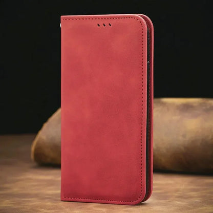 Luxury PU Leather Wallet Case – Magnetic, Shockproof &amp; 360° Full Protection