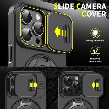 Luxury Magnetic Armor iPhone Case with Kickstand, Wristband &amp; Camera Protection – Shockproof &amp; MagSafe Compatible