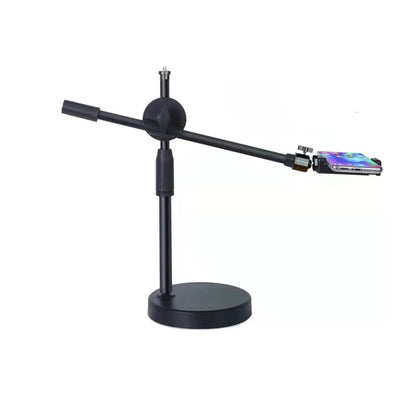Lamgool Adjustable Desk Phone Holder with 360° Rotation – Low-Angle Shooting Mount with Metal Base for Live Streaming, Photography &amp; Teaching