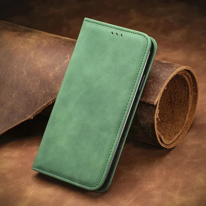 Luxury PU Leather Wallet Case – Magnetic, Shockproof &amp; 360° Full Protection