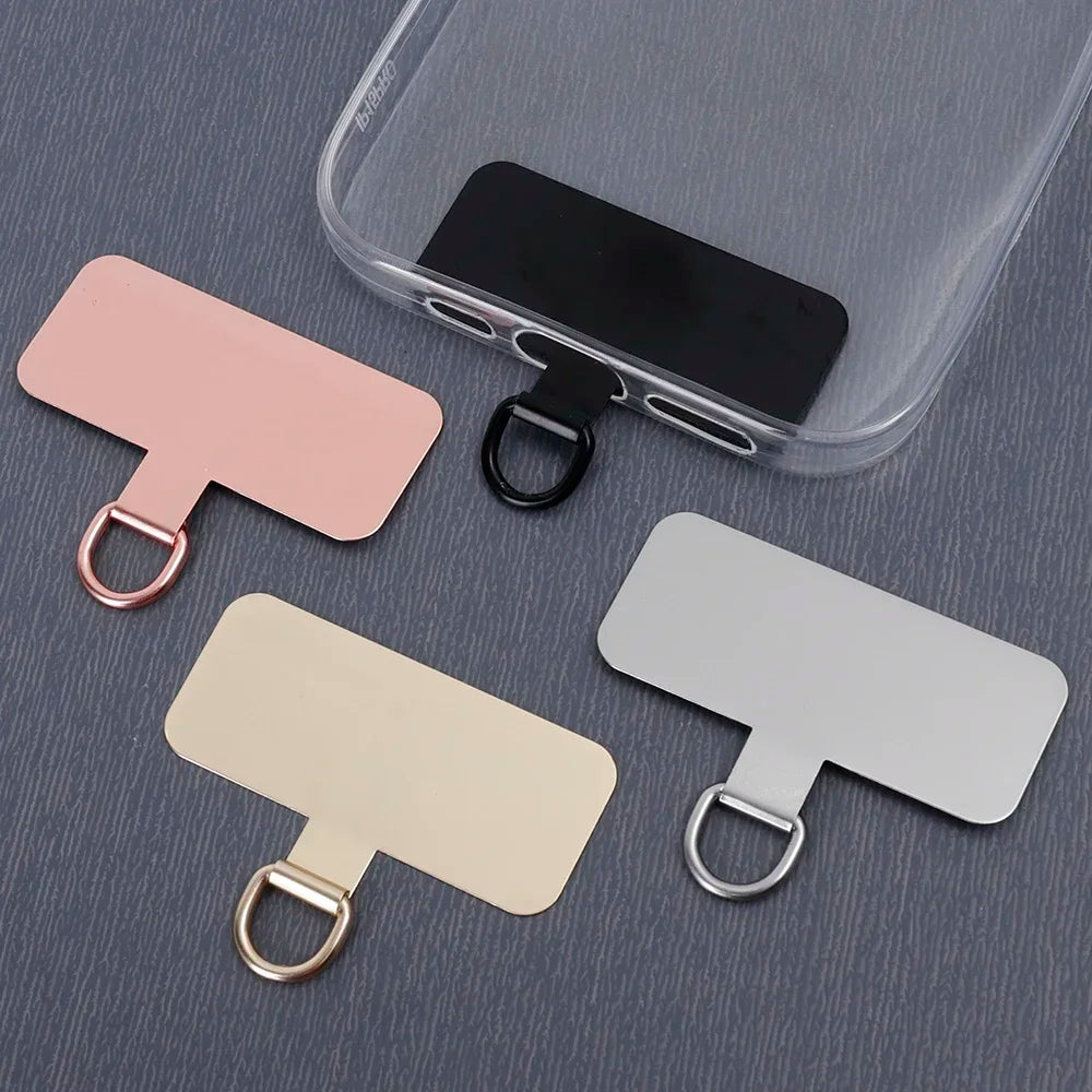 Durable Stainless Steel Phone Tether Clip – Anti-Loss Lanyard Tab Card, Ultra-Thin Sling Piece (1/2/3Pcs)