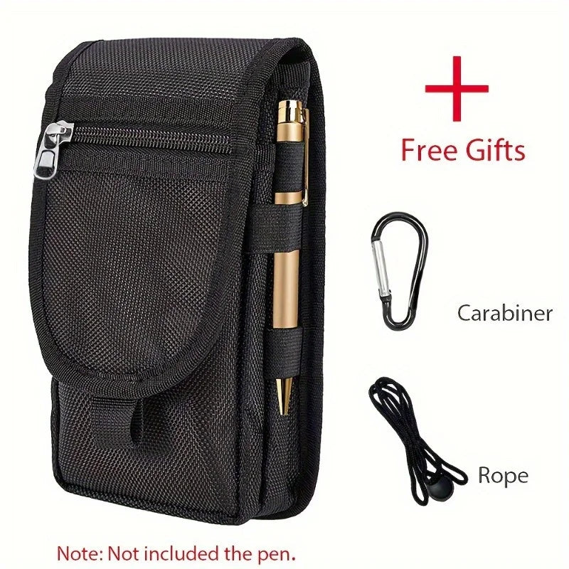 6.3 Inch Multi-Functional Mobile Phone Bag Oxford Fabric Pocket Cell Phone Belt Pouch Case Men&