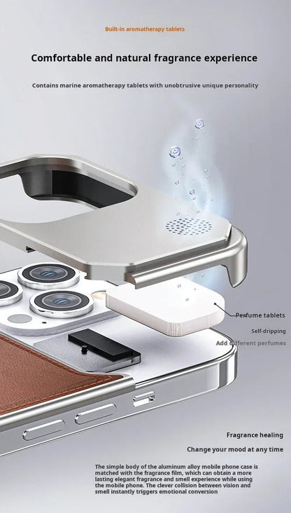 Magnetic Leather &amp; Metal Case for iPhone 13/14/15 Pro Max – Shockproof, Water-Resistant &amp; MagSafe Compatible