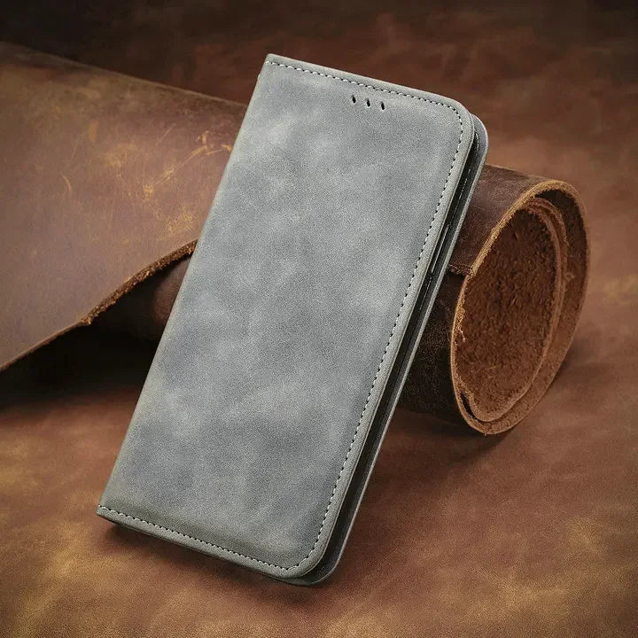 Luxury PU Leather Wallet Case – Magnetic, Shockproof &amp; 360° Full Protection