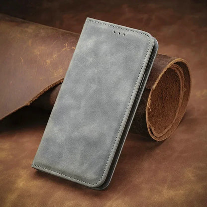 Luxury PU Leather Wallet Case – Magnetic, Shockproof &amp; 360° Full Protection