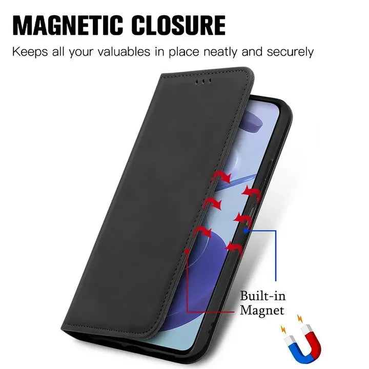 Luxury PU Leather Wallet Case – Magnetic, Shockproof &amp; 360° Full Protection