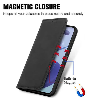 Luxury PU Leather Wallet Case – Magnetic, Shockproof &amp; 360° Full Protection