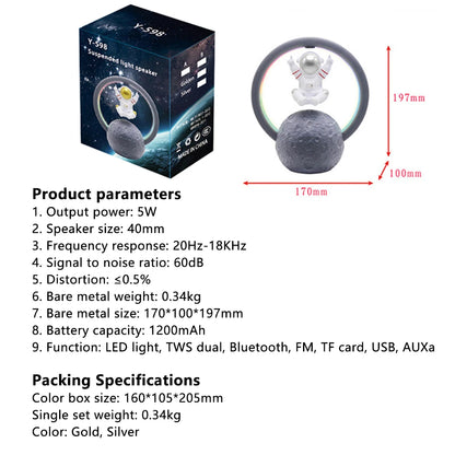 UTHIA Portable Bluetooth 5.0 Speaker | 3D Surround Sound with LED Lights &amp; TWS Pairing