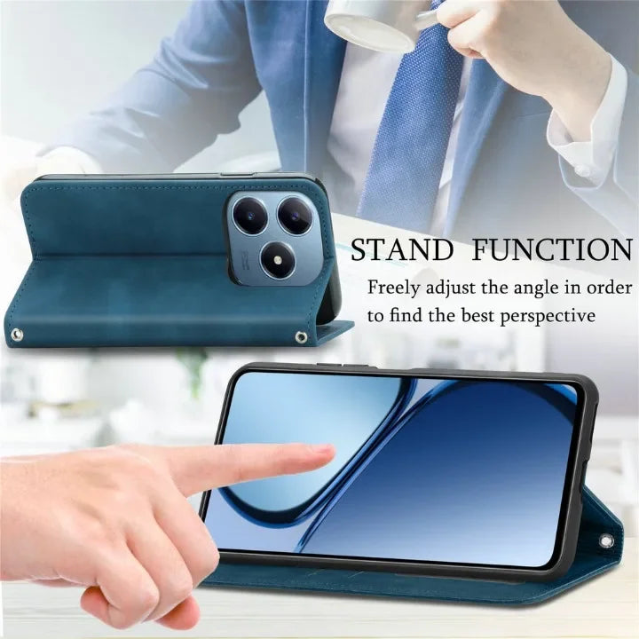 Luxury PU Leather Wallet Case – Magnetic, Shockproof &amp; 360° Full Protection