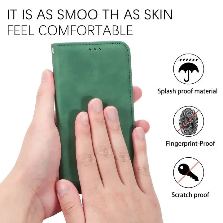 Luxury PU Leather Wallet Case – Magnetic, Shockproof &amp; 360° Full Protection
