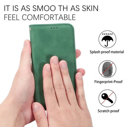 Luxury PU Leather Wallet Case – Magnetic, Shockproof &amp; 360° Full Protection