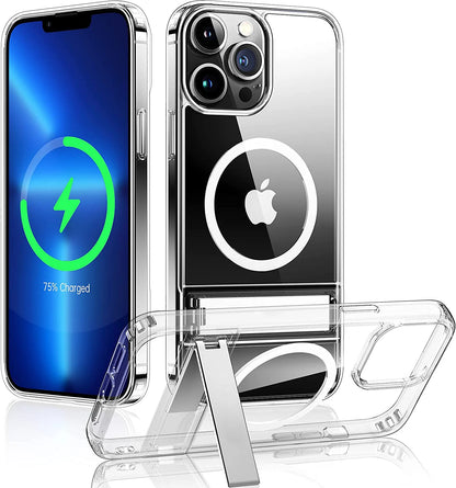 MagSafe Shockproof iPhone Case with 3-Way Kickstand – Full Protection &amp; Magnetic Compatibility (iPhone 11 / 12 / 13 / 14 Series)