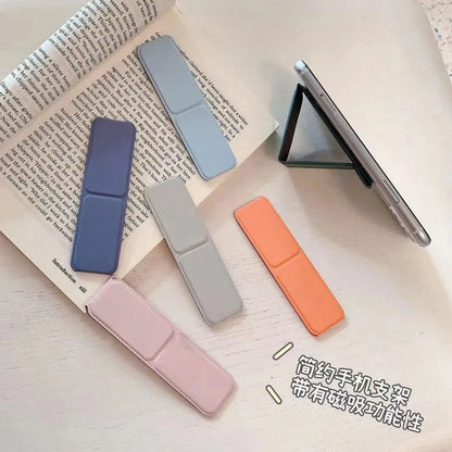 Desktop Folding Push Pull Stand Phone Ring Buckle Simple Solid Color Back Adhesive Phone Stand Creative Lazy