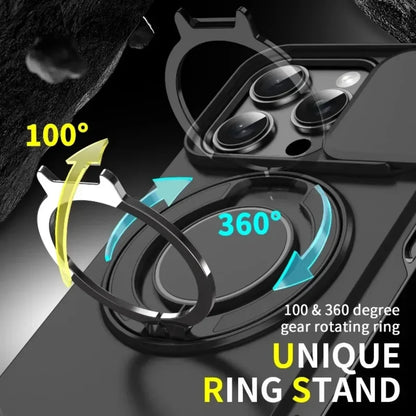 Luxury Magnetic Armor iPhone Case with Kickstand, Wristband &amp; Camera Protection – Shockproof &amp; MagSafe Compatible