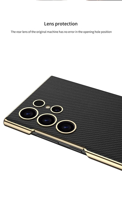 Luxury Electroplated Leather Bumper Case with Kickstand for Samsung – Shockproof, Wireless Charging Compatible