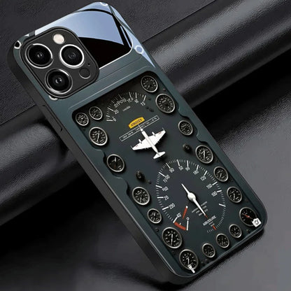 Retro Aviation Tempered Glass Case for iPhone 7/8 Plus, X, XR, XS, 11, 12, 13, 14, 15, 16 &amp; 17 Pro Max – Full Coverage Shockproof Protection