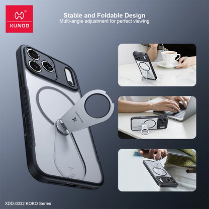 XUNDD Magnetic Shockproof Kickstand Case – Strong Grip &amp; Full Camera Protection