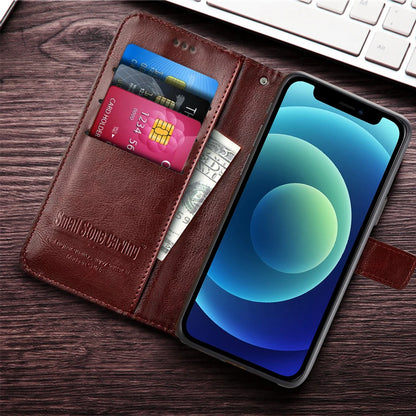 Luxury Leather Animal Design Flip Case with Holder – Full Protection &amp; Stylish Look