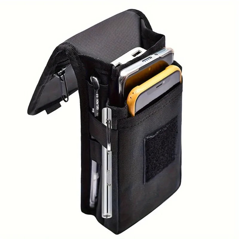 6.3 Inch Multi-Functional Mobile Phone Bag Oxford Fabric Pocket Cell Phone Belt Pouch Case Men&