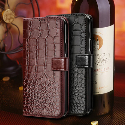 Luxury Leather Animal Design Flip Case with Holder – Full Protection &amp; Stylish Look