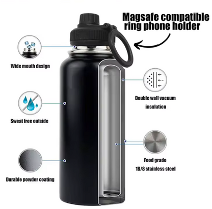 MagSafe Water Bottle with Phone Holder