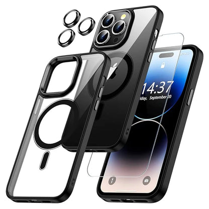 tecanty Transparent Waterproof Case for iPhone – Slim, Anti-Scratch, Dustproof, Wireless Charging Compatibl