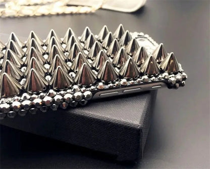 Handcrafted Punk Diamond Rivet Case | Unique iPhone Cover