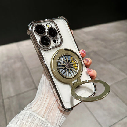 Luxury Magnetic Shockproof Armor Case with Camera Protection &amp; Kickstand for iPhone 16/15/14/13/12/11/X Series