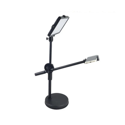 Lamgool Adjustable Desk Phone Holder with 360° Rotation – Low-Angle Shooting Mount with Metal Base for Live Streaming, Photography &amp; Teaching