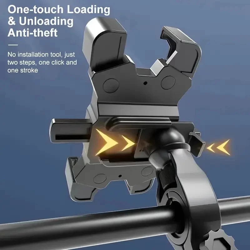 2PCS 360° Rotatable &amp; Adjustable Bike/Motorcycle Phone Mount - Shockproof, Anti-Slip Holder For phone, - Durable Abs Material