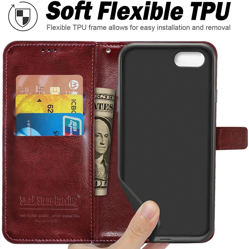 Luxury Leather Animal Design Flip Case with Holder – Full Protection &amp; Stylish Look
