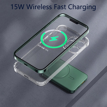 Magnetic Wireless Power Bank – 22.5W PD Fast Charging + 15W Qi Wireless Charger for iPhone, Xiaomi, Huawei &amp; More